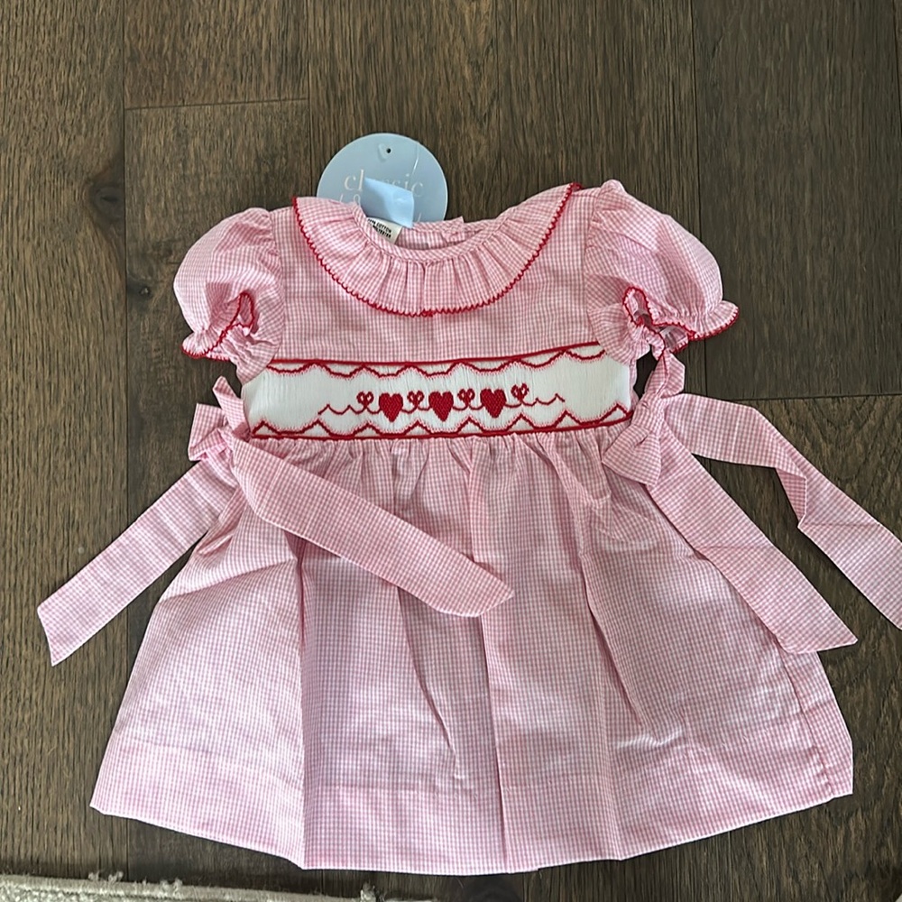 Gingham Valentines Heart Girl’s Dress